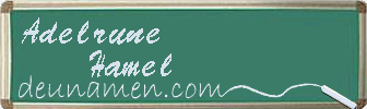 Adelrune Hamel Visitenkarte